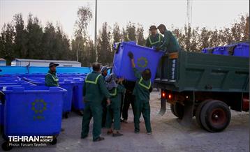 خدمات رسانی شهرداری منطقه 5 در پایانه مرزی مهران 2