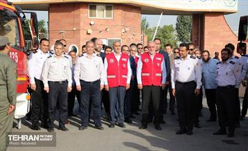 بازدید استاندار تهران از مرکز آموزش آتش‌نشانی شهرداری تهران 11