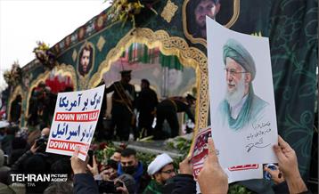 تشییع پیکر ۱۰۰ شهید مردمی و مدافع امنیت در تهران - 1 55