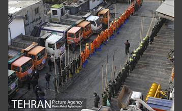 مانور عملیات برف روبی شهرداری منطقه 8