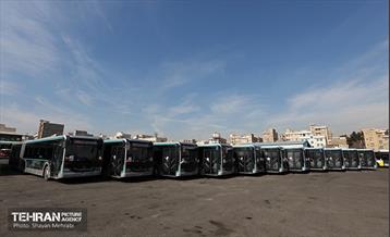 ورود اتوبوس‌های دوکابین جدید به تهران 38