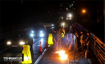 مرمت و بازسازی روکش پل تقاطع حافظ و طالقانی 1