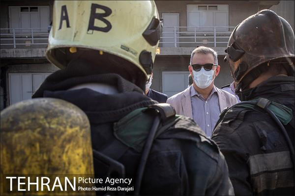 بازدید مدیرکل دفتر شهردار تهران از مرکز آموزش های آتش نشانی