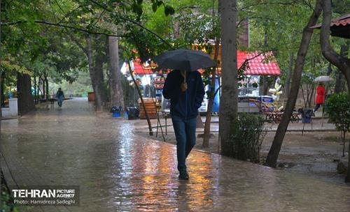 بارش باران پاییزی در تهران 12