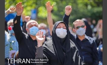 مراسم تشییع و خاکسپاری دو شهید گمنام دفاع مقدس در بوستان اندیشه 11