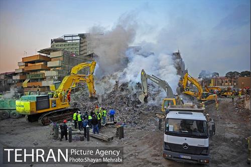 پنجمین روز آواربرداری ساختمان پلاسکو 9