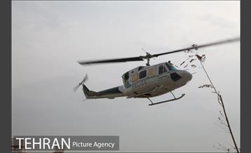 سقوط یه فروند بالگرد در دریاچه شهدای خلیج فارس 2