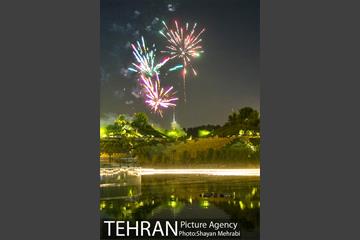 نور افشانی دریاچه باغ هنر اراضی عباس آباد به مناسب عید غدیر خم 7
