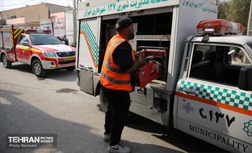 خدمات شهرداری منطقه 5 در گذرگاه مرزی مهران 4