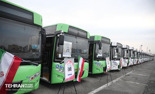 مراسم اختصاص ۳۳۴ دستگاه اتوبوس ویژه انتخابات 27