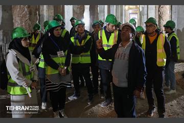 بازدید دانشجویان از پروژه ایستگاه مترو تختی 3