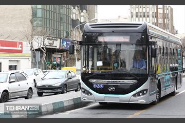 بهره‌برداری از اتوبوس های برقی شهر تهران 63