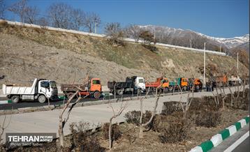 مانور سراسری برف روبی در منطقه 1 تهران 2
