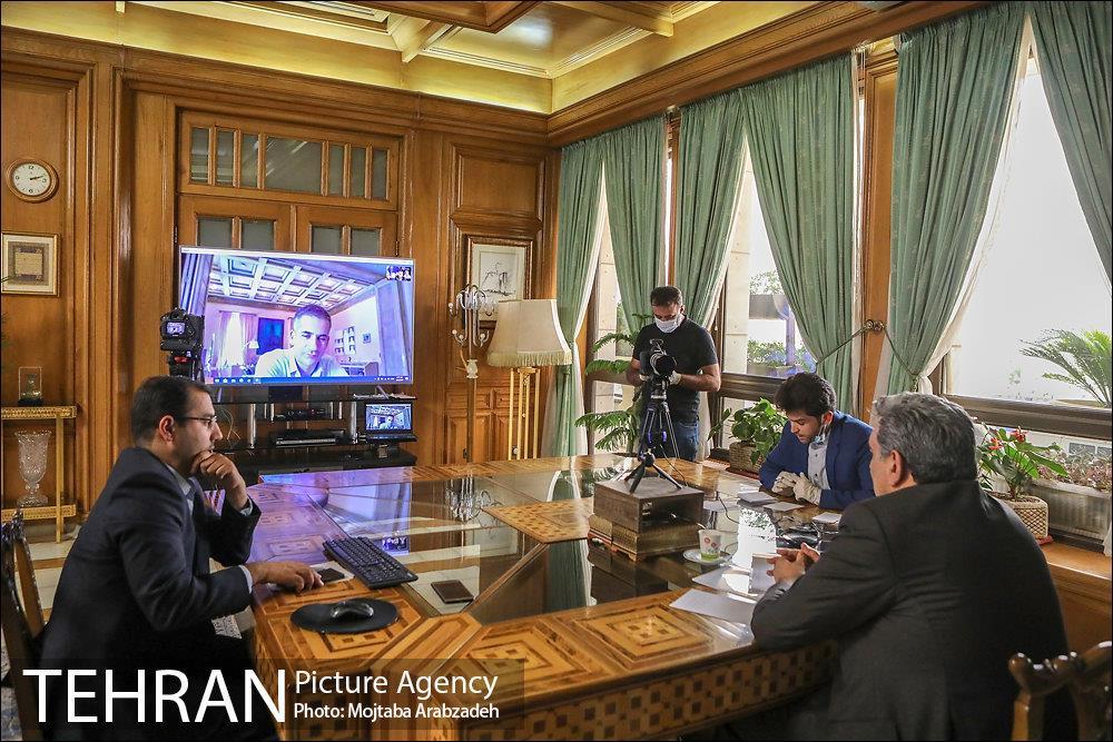 ویدئوکنفرانس شهردار تهران با شهرداران آتن و بوسنی 13