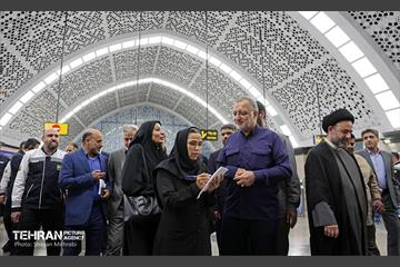 آیین تست گرم مسیر پایانی خط ۷ مترو تهران و بهره‌برداری از ورودی دوم ایستگاه آهنگ 6