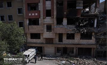 حمله موشکی رژیم صهیونیستی به یک ساختمان در محله شهرآرا 34