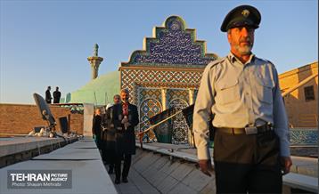 آیین تعویض پرچم گنبد حضرت عبدالعظیم الحسنی(ع) 28