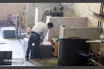 مراحل ساخت المان های نمایشگاه نشان عاشقی