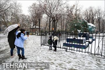 روز برفی تهران در پارک شهر 15