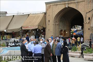 بازدید معاون شهرسازی و معماری شهرداری تهران و شهردار منطقه ۱۲ از بازار امین السلطان 14