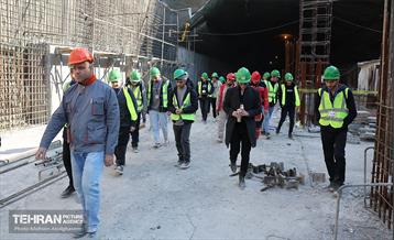 بازدید دانشجویان از پروژه ایستگاه مترو تختی 14