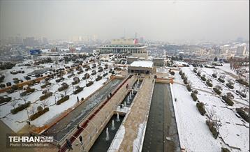تهران برفی از نمای برج میلاد 50