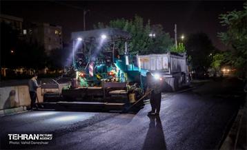 عملیات تراش و روکش مکانیزه آسفالت در سطح منطقه ۱۷
