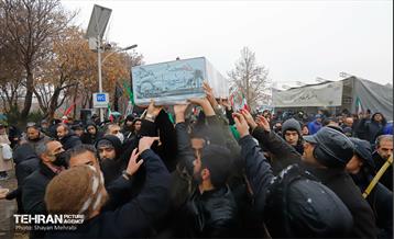 مراسم تشییع و تدفین شهید گمنام در بوستان ولایت 7