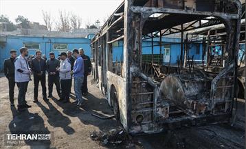 خسارات وارده به اتوبوس‌های شهر تهران 4