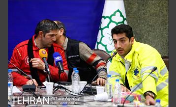 نشست خبری آتش سوزی ساختمان اداری میدان ولیعصر(عج) 17