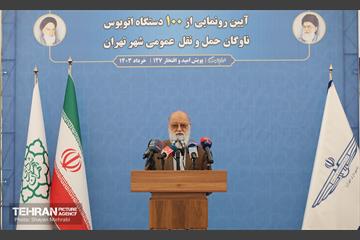 رونمایی از ۱۰۰ دستگاه اتوبوس ناوگان حمل و نقل عمومی شهر تهران 8