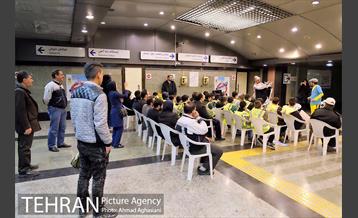 اجرای برنامه تاتر ترافیکی برای کودکان و دانش آموزان در مترو  راه آهن 9