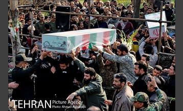 تشییع و تدفین دو شهید گمنام در بوستان گلزار منطقه 17 19