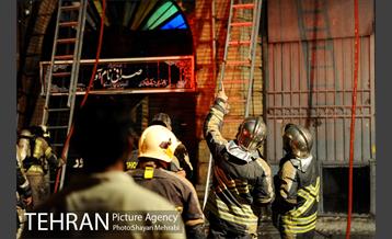 آتش سوزی ساختمان میدان حسن آباد 11