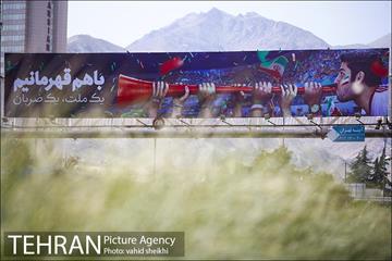 قهرمانان فوتبال ایران در نماهای شهری تهران  5