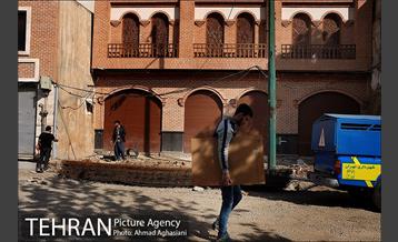 سنگ فرش خیابان پامنار‎ 15