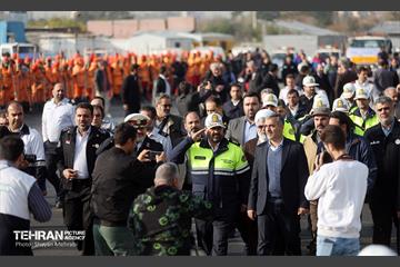 رزمایش زمستانه مشترک شهرداری تهران و پلیس راهور 27