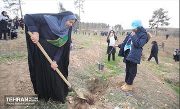 غرس 2000 نهال در بوستان جنگلی سرخه‌ حصار 3