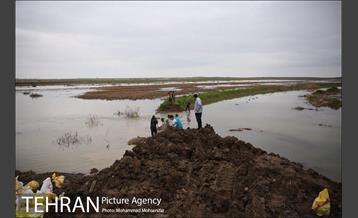 جلوگیری از ورود اب گرگان رود به شهر اق قلا 12