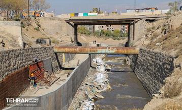 ترمیم و مرمت کانال سرخه حصار در شرق تهران 3