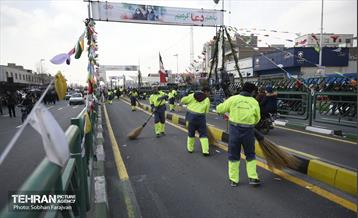 خدمات شهرداری تهران در پایان راهپیمایی ۲۲ بهمن 16