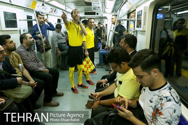 پرفورمنس آموزش فرهنگسازی قوانین مترو به مناسبت جام جهانی 23