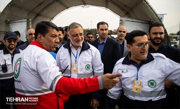 بازدید شهردار تهران از مانور تمرین اسکان اضطراری 5