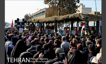 تشییع و تدفین دو شهید گمنام در بوستان گلزار منطقه 17 4