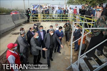 بازدید شهردار تهران از پروژه کانال شماره یک بزرگراه آزادگان 24