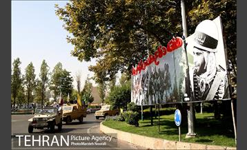 رژه نمادین اتوبوس های شرکت واحد به مناسبت آغاز هفته دفاع مقدس 13