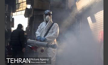 عملیات گندزدایی زدایی و ضدعفونی معابر اصلی و فرعی خیابان ولیعصر‎(عج) 13