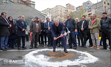 آیین آغاز عملیات اجرایی پارکینگ و مجموعه خدماتی باغ‌وزیری 3