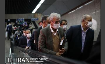بازدید سخنگوی دولت از طرح استفاده اجباری ماسک در مترو 27