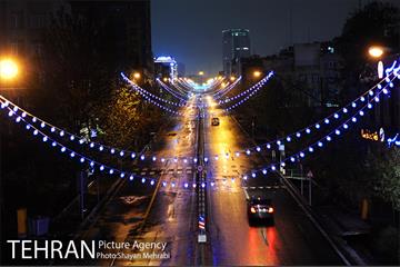 آذین بندی خیابان ولیعصر(عج) به مناسبت عید نیمه شعبان 12